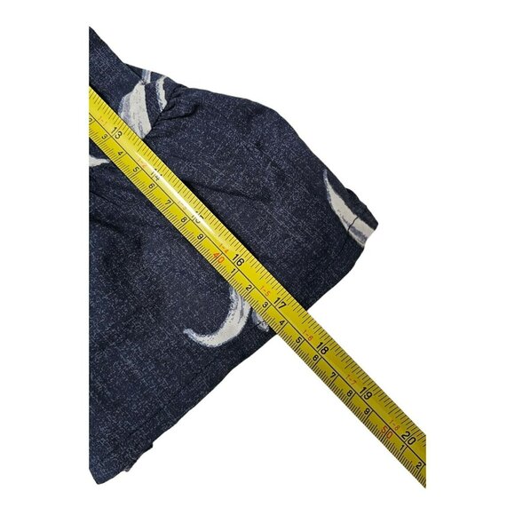 Roxy Blouse Top Women XS Off The Shoulders Moon Sapphire Blue Boho Peasant - Picture 10 of 12